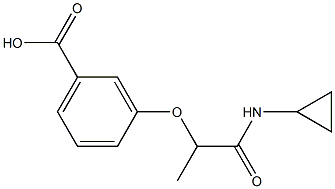 3-[1-(cyclopropylcarbamoyl)ethoxy]benzoic acid 结构式