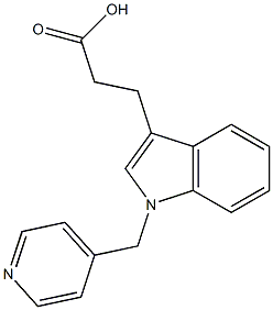 3-[1-(pyridin-4-ylmethyl)-1H-indol-3-yl]propanoic acid 结构式