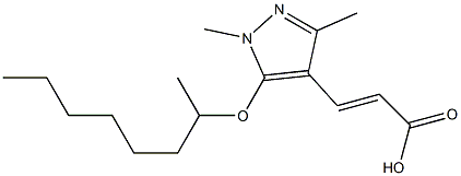 3-[1,3-dimethyl-5-(octan-2-yloxy)-1H-pyrazol-4-yl]prop-2-enoic acid 结构式