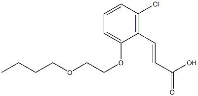 3-[2-(2-butoxyethoxy)-6-chlorophenyl]prop-2-enoic acid 结构式