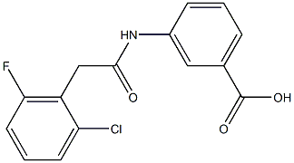 3-[2-(2-chloro-6-fluorophenyl)acetamido]benzoic acid 结构式