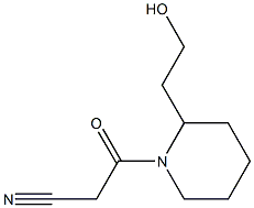 3-[2-(2-hydroxyethyl)piperidin-1-yl]-3-oxopropanenitrile 结构式
