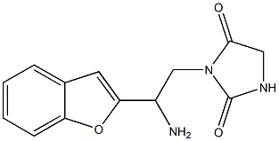 3-[2-amino-2-(1-benzofuran-2-yl)ethyl]imidazolidine-2,4-dione 结构式