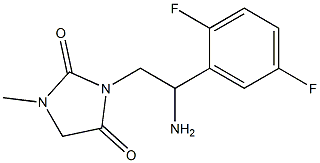 3-[2-amino-2-(2,5-difluorophenyl)ethyl]-1-methylimidazolidine-2,4-dione 结构式