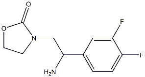 3-[2-amino-2-(3,4-difluorophenyl)ethyl]-1,3-oxazolidin-2-one 结构式