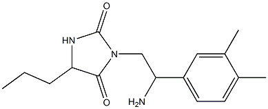3-[2-amino-2-(3,4-dimethylphenyl)ethyl]-5-propylimidazolidine-2,4-dione 结构式