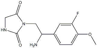 3-[2-amino-2-(3-fluoro-4-methoxyphenyl)ethyl]imidazolidine-2,4-dione 结构式