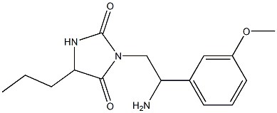 3-[2-amino-2-(3-methoxyphenyl)ethyl]-5-propylimidazolidine-2,4-dione 结构式
