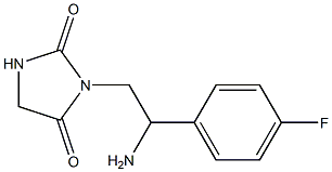 3-[2-amino-2-(4-fluorophenyl)ethyl]imidazolidine-2,4-dione 结构式