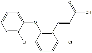 3-[2-chloro-6-(2-chlorophenoxy)phenyl]prop-2-enoic acid 结构式