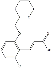 3-[2-chloro-6-(oxan-2-ylmethoxy)phenyl]prop-2-enoic acid 结构式