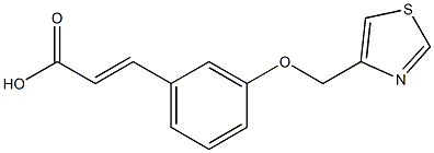 3-[3-(1,3-thiazol-4-ylmethoxy)phenyl]prop-2-enoic acid 结构式