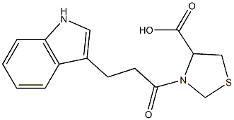 3-[3-(1H-indol-3-yl)propanoyl]-1,3-thiazolidine-4-carboxylic acid 结构式