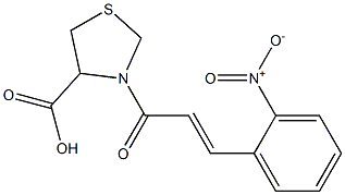 3-[3-(2-nitrophenyl)prop-2-enoyl]-1,3-thiazolidine-4-carboxylic acid 结构式