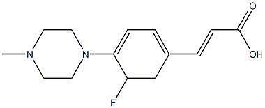 3-[3-fluoro-4-(4-methylpiperazin-1-yl)phenyl]prop-2-enoic acid 结构式