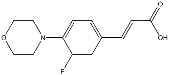 3-[3-fluoro-4-(morpholin-4-yl)phenyl]prop-2-enoic acid 结构式