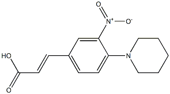 3-[3-nitro-4-(piperidin-1-yl)phenyl]prop-2-enoic acid 结构式