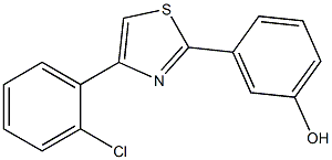 3-[4-(2-chlorophenyl)-1,3-thiazol-2-yl]phenol 结构式