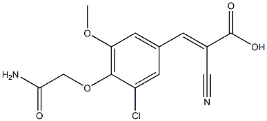 3-[4-(carbamoylmethoxy)-3-chloro-5-methoxyphenyl]-2-cyanoprop-2-enoic acid 结构式