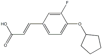 3-[4-(cyclopentyloxy)-3-fluorophenyl]prop-2-enoic acid 结构式