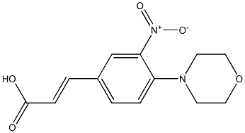 3-[4-(morpholin-4-yl)-3-nitrophenyl]prop-2-enoic acid 结构式