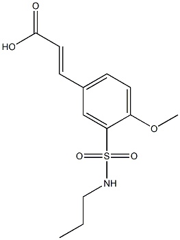 3-[4-methoxy-3-(propylsulfamoyl)phenyl]prop-2-enoic acid 结构式