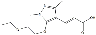 3-[5-(2-ethoxyethoxy)-1,3-dimethyl-1H-pyrazol-4-yl]prop-2-enoic acid 结构式