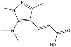 3-[5-(dimethylamino)-1,3-dimethyl-1H-pyrazol-4-yl]prop-2-enoic acid 结构式