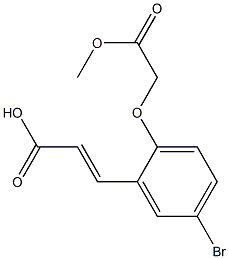 3-[5-bromo-2-(2-methoxy-2-oxoethoxy)phenyl]prop-2-enoic acid 结构式