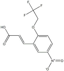 3-[5-nitro-2-(2,2,2-trifluoroethoxy)phenyl]prop-2-enoic acid 结构式