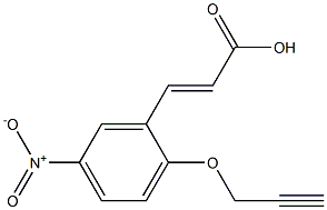 3-[5-nitro-2-(prop-2-yn-1-yloxy)phenyl]prop-2-enoic acid 结构式