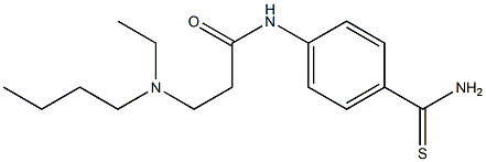 3-[butyl(ethyl)amino]-N-(4-carbamothioylphenyl)propanamide 结构式