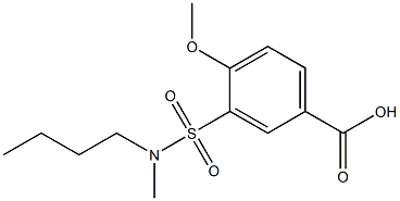 3-[butyl(methyl)sulfamoyl]-4-methoxybenzoic acid 结构式