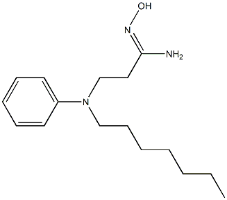 3-[heptyl(phenyl)amino]-N'-hydroxypropanimidamide 结构式