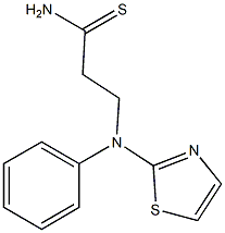 3-[phenyl(1,3-thiazol-2-yl)amino]propanethioamide 结构式