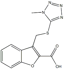 3-{[(1-methyl-1H-1,2,3,4-tetrazol-5-yl)sulfanyl]methyl}-1-benzofuran-2-carboxylic acid 结构式