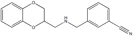3-{[(2,3-dihydro-1,4-benzodioxin-2-ylmethyl)amino]methyl}benzonitrile 结构式