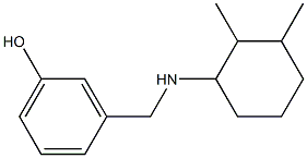 3-{[(2,3-dimethylcyclohexyl)amino]methyl}phenol 结构式