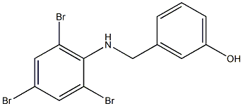 3-{[(2,4,6-tribromophenyl)amino]methyl}phenol 结构式
