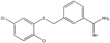 3-{[(2,5-dichlorophenyl)sulfanyl]methyl}benzene-1-carboximidamide 结构式