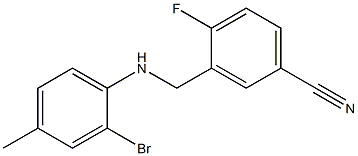 3-{[(2-bromo-4-methylphenyl)amino]methyl}-4-fluorobenzonitrile 结构式