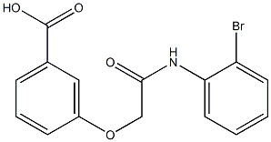 3-{[(2-bromophenyl)carbamoyl]methoxy}benzoic acid 结构式