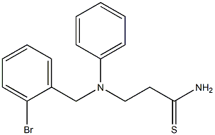 3-{[(2-bromophenyl)methyl](phenyl)amino}propanethioamide 结构式