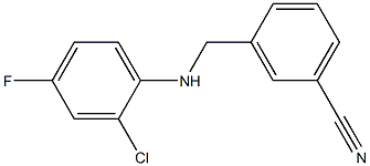 3-{[(2-chloro-4-fluorophenyl)amino]methyl}benzonitrile 结构式