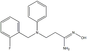 3-{[(2-fluorophenyl)methyl](phenyl)amino}-N'-hydroxypropanimidamide 结构式