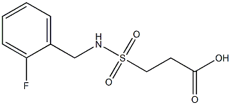 3-{[(2-fluorophenyl)methyl]sulfamoyl}propanoic acid 结构式