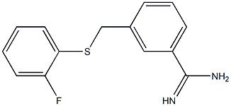 3-{[(2-fluorophenyl)sulfanyl]methyl}benzene-1-carboximidamide 结构式