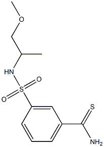 3-{[(2-methoxy-1-methylethyl)amino]sulfonyl}benzenecarbothioamide 结构式