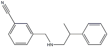 3-{[(2-phenylpropyl)amino]methyl}benzonitrile 结构式