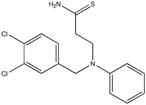 3-{[(3,4-dichlorophenyl)methyl](phenyl)amino}propanethioamide 结构式